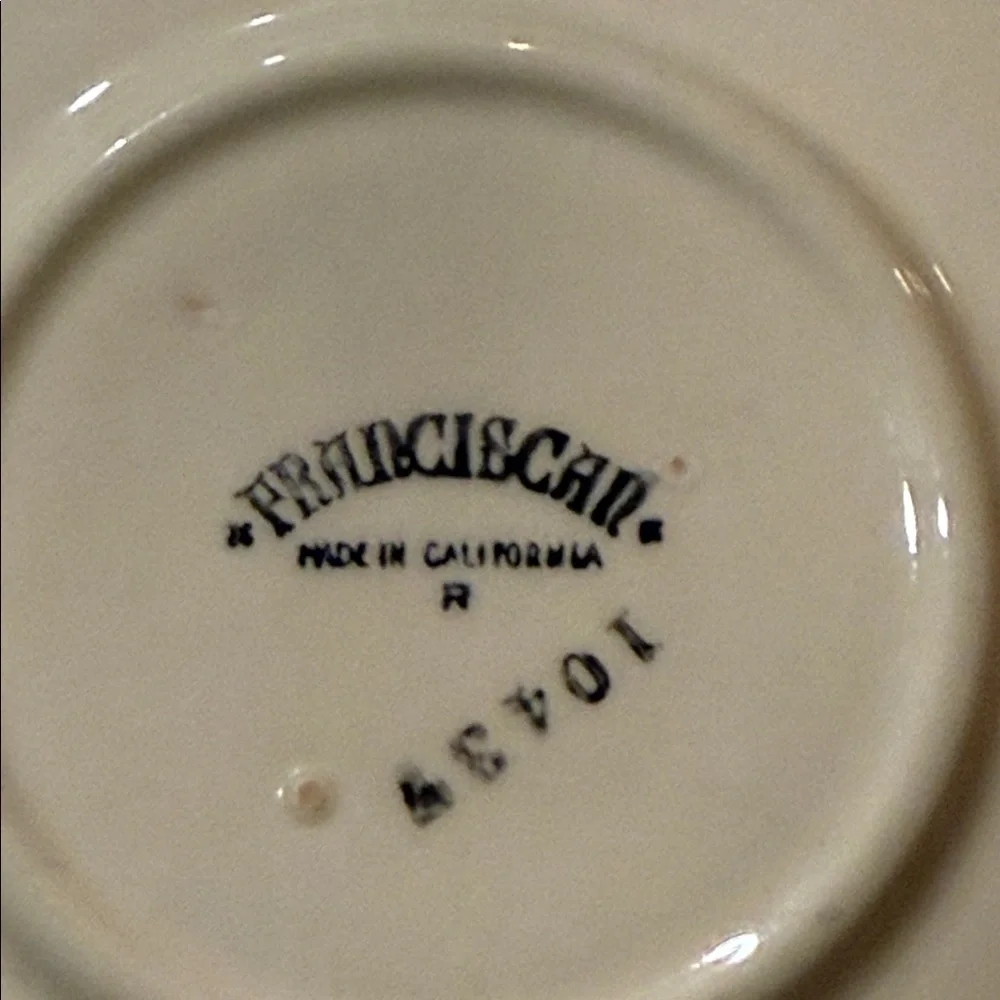 Franciscan Pink and Green Floral Saucers